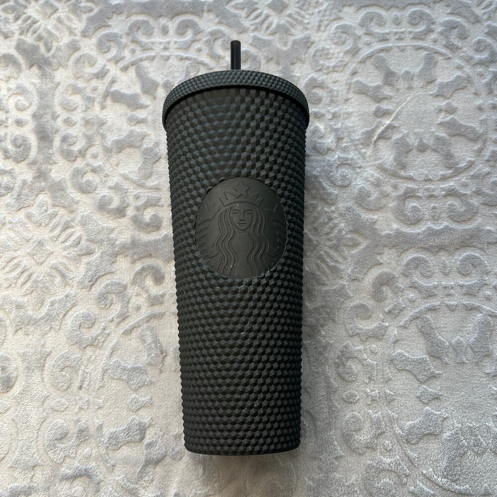 Starbucks Matte Black Studded Walt Disney 50th Anniversary Celebration Tumbler